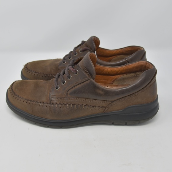 *Ecco EU 45 Brown Leather Lace Up Oxford Moc Toe main image 4